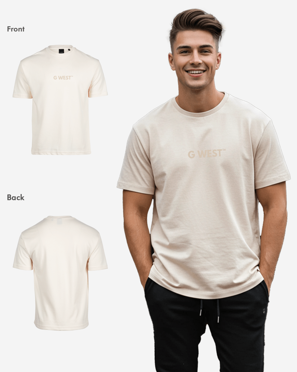G West Mens Heavyweight Logo Wear Oversized T-Shirt G West