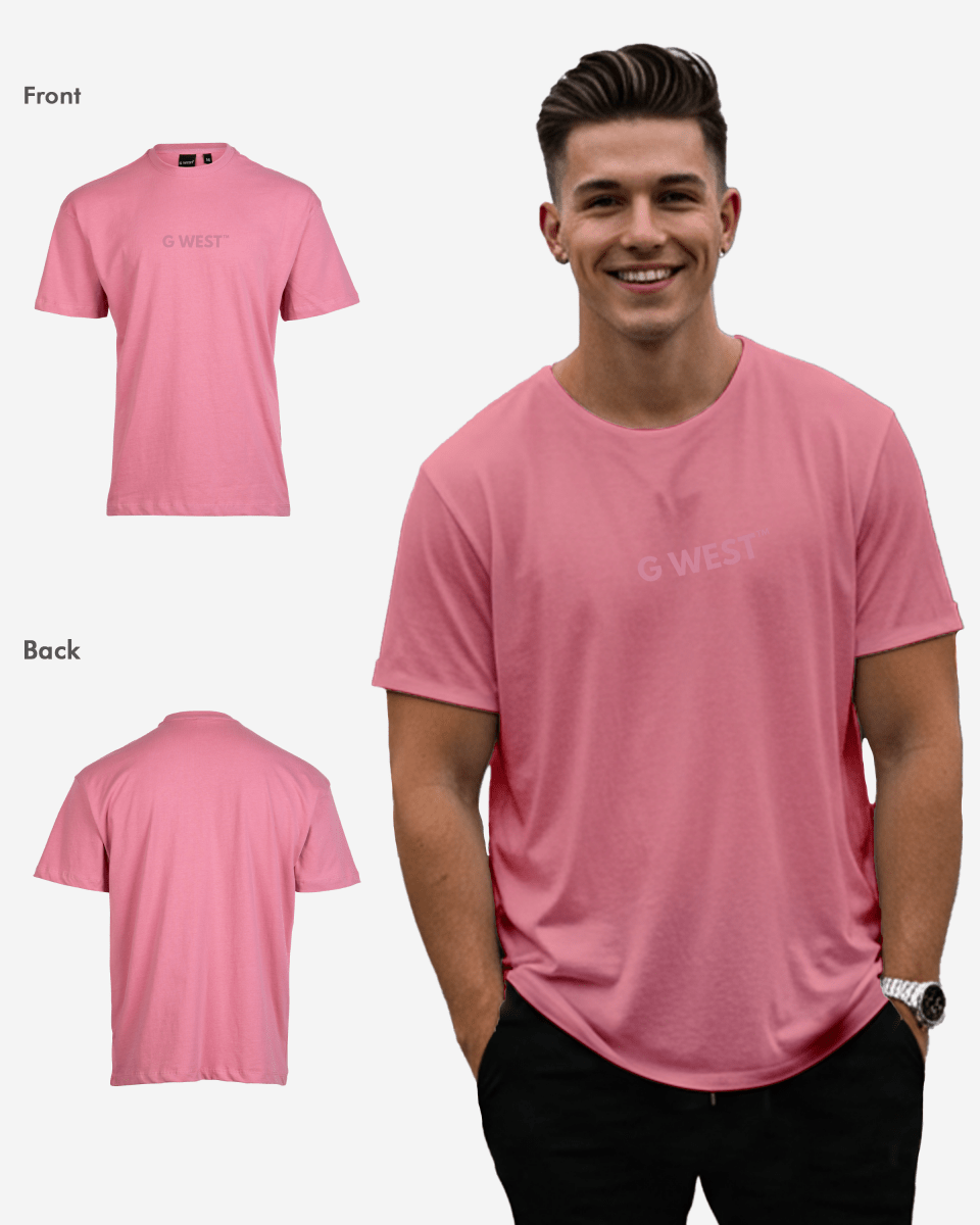 G West Mens Heavyweight Logo Wear Oversized T-Shirt G West