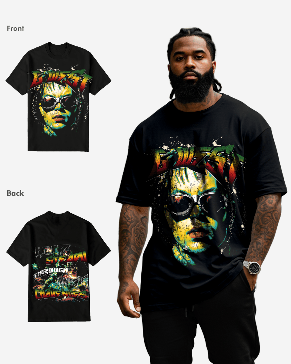 G West Hold Steady Black T-Shirt Big and Tall Mens G West