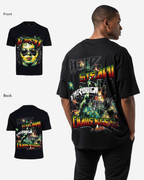 G West Mens Hold Steady Premium Oversized Tee Front And Back Print G West