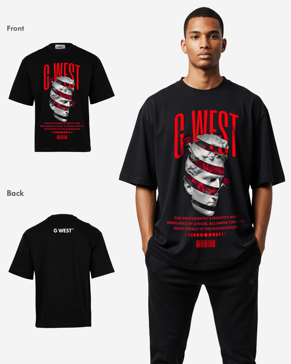 G WEST identity concealed OVERSIZED T-Shirt Mens G West