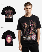 G West Mens Illuminated Soul Double Hit Premium Oversized Tee Front And Back Print G West