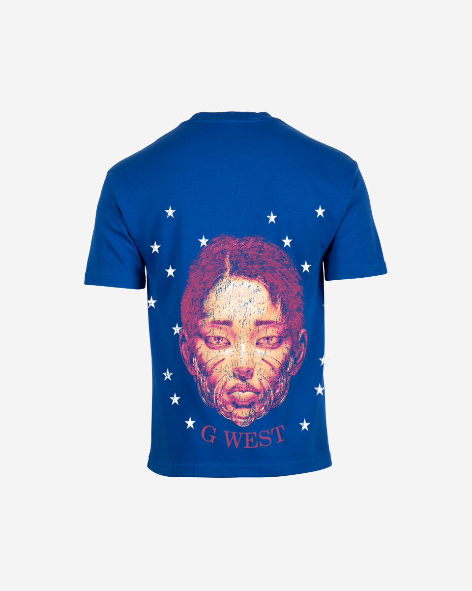 G West Mens Illuminated Soul Double Hit Premium Oversized Tee Front And Back Print G West