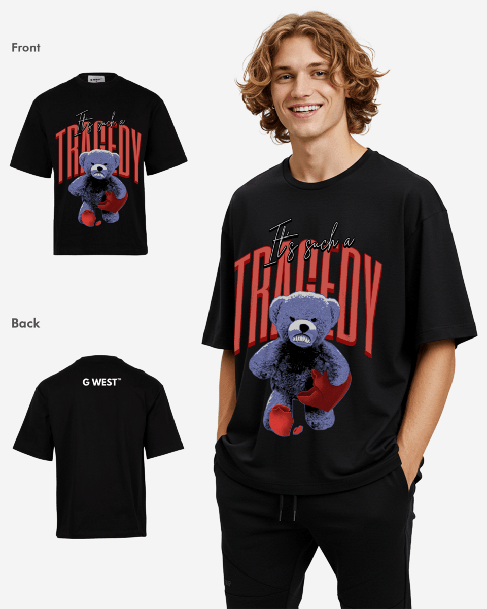 G WEST IT'S SUCH A TRAGEDY OVERSIZED T-Shirt Mens G West