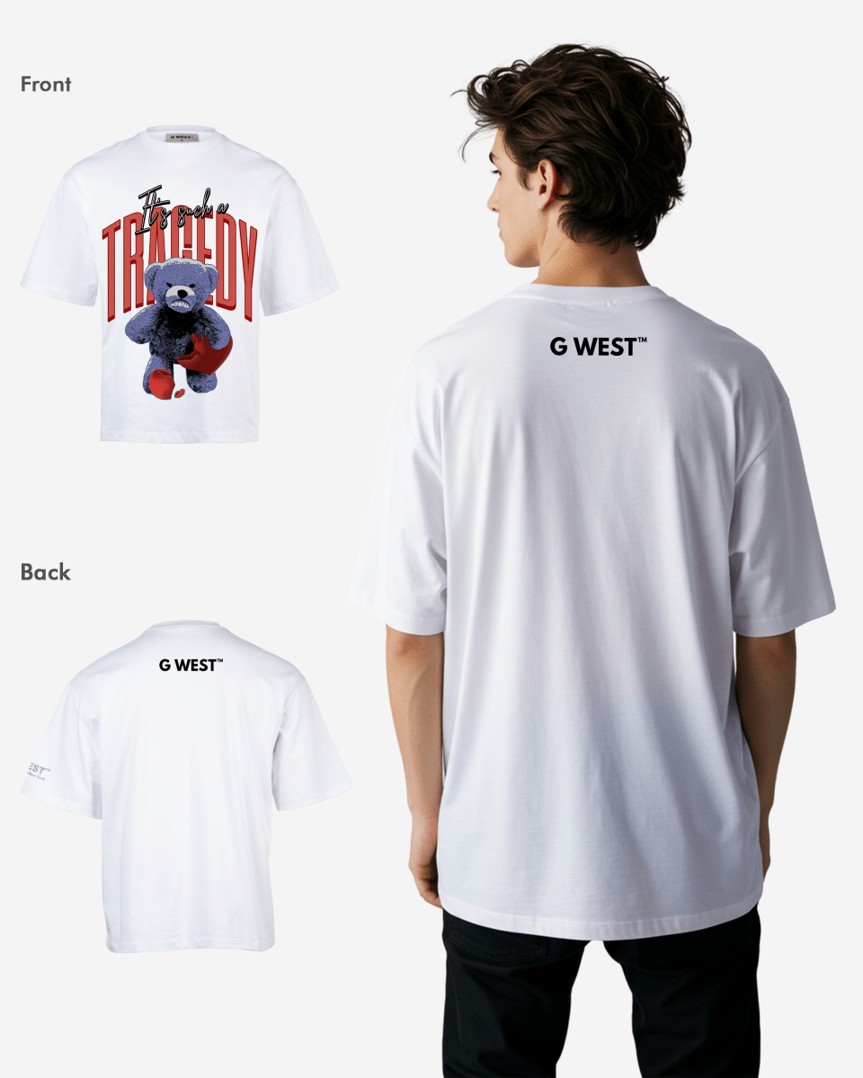 G WEST IT'S SUCH A TRAGEDY OVERSIZED T-Shirt Mens G West