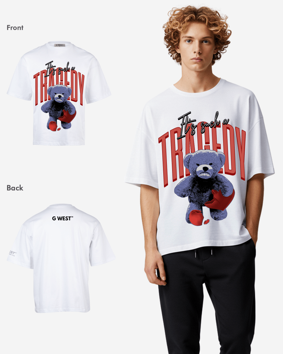 G WEST IT'S SUCH A TRAGEDY OVERSIZED T-Shirt Mens G West