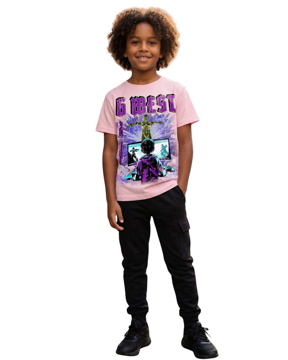 G West Kids Game Of G Purple T-Shirt Mens G West