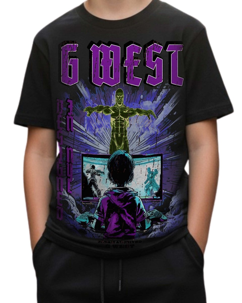 G West Kids Game Of G Purple T-Shirt Mens G West