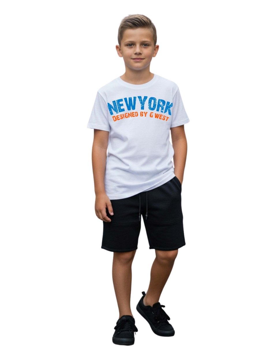 G West Kids New York Arch Logo T-Shirt G West