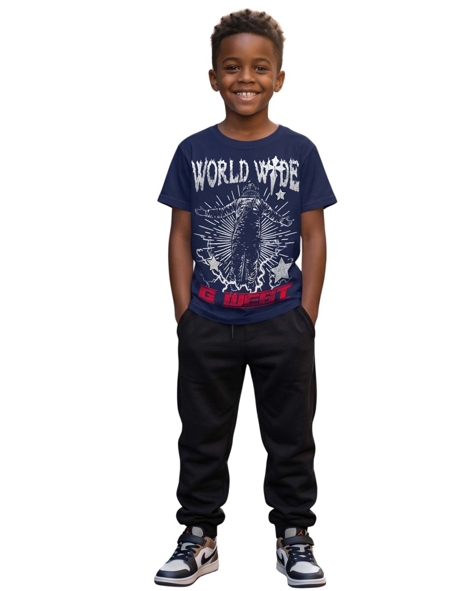 G West Kids Olympic World Wide Star T-Shirt Mens G West