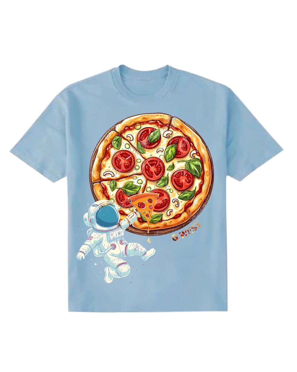 G West Kids Space Pizza Black Tee - Dtpbasty9067 G West