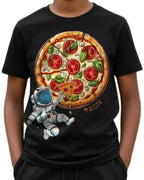 G West Kids Space Pizza Black Tee - Dtpbasty9067 G West