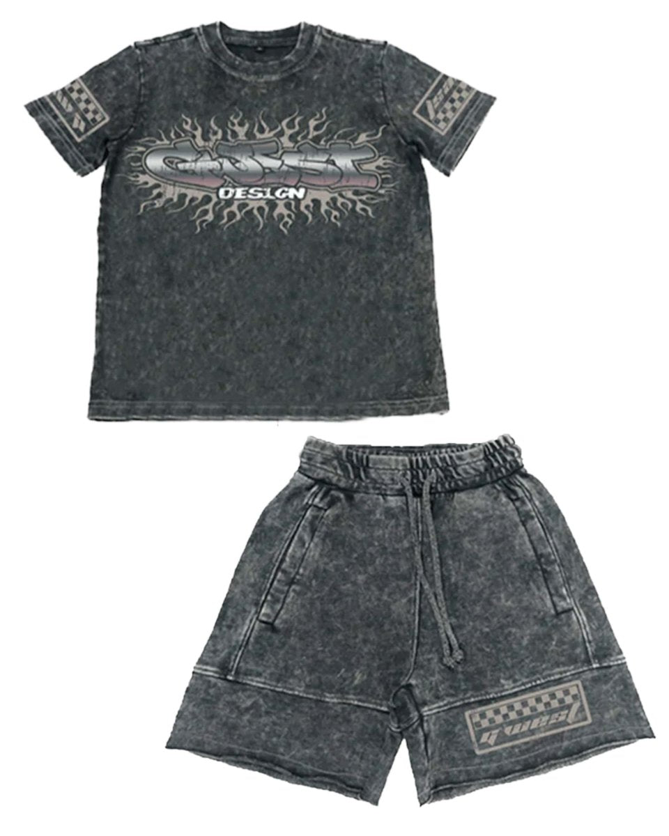 G WEST KIDS STARFLAMES TEE & SHORT G West