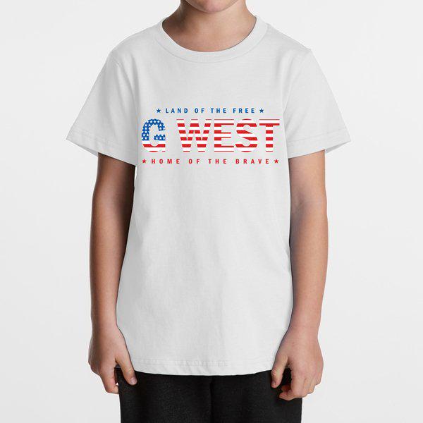 G West Kids Usa Flag Tee - Dtpbasty9065 G West
