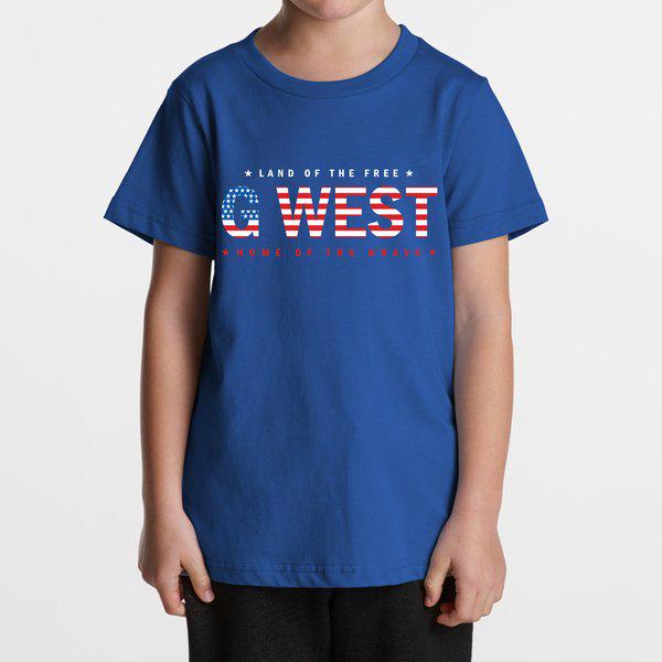 G West Kids Usa Flag Tee - Dtpbasty9065 G West