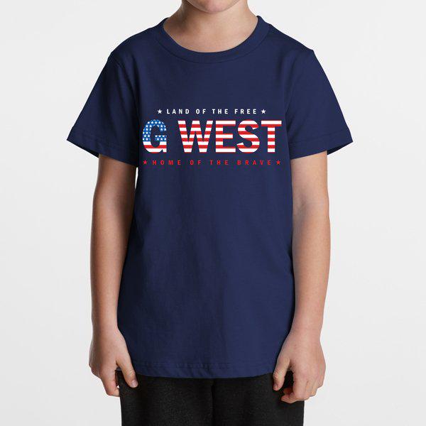 G West Kids Usa Flag Tee - Dtpbasty9065 G West