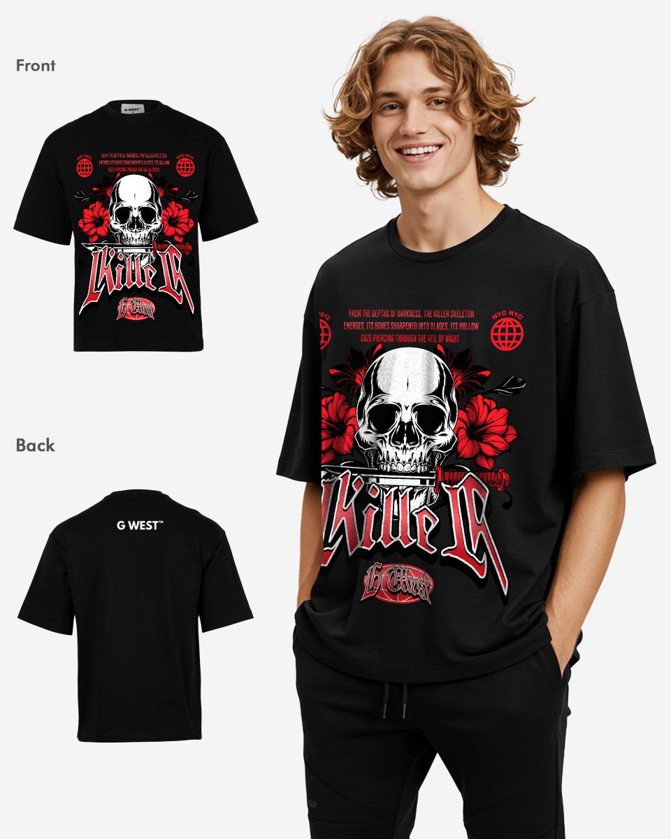 G WEST KILLER OVEERSIZED T-Shirt Mens G West
