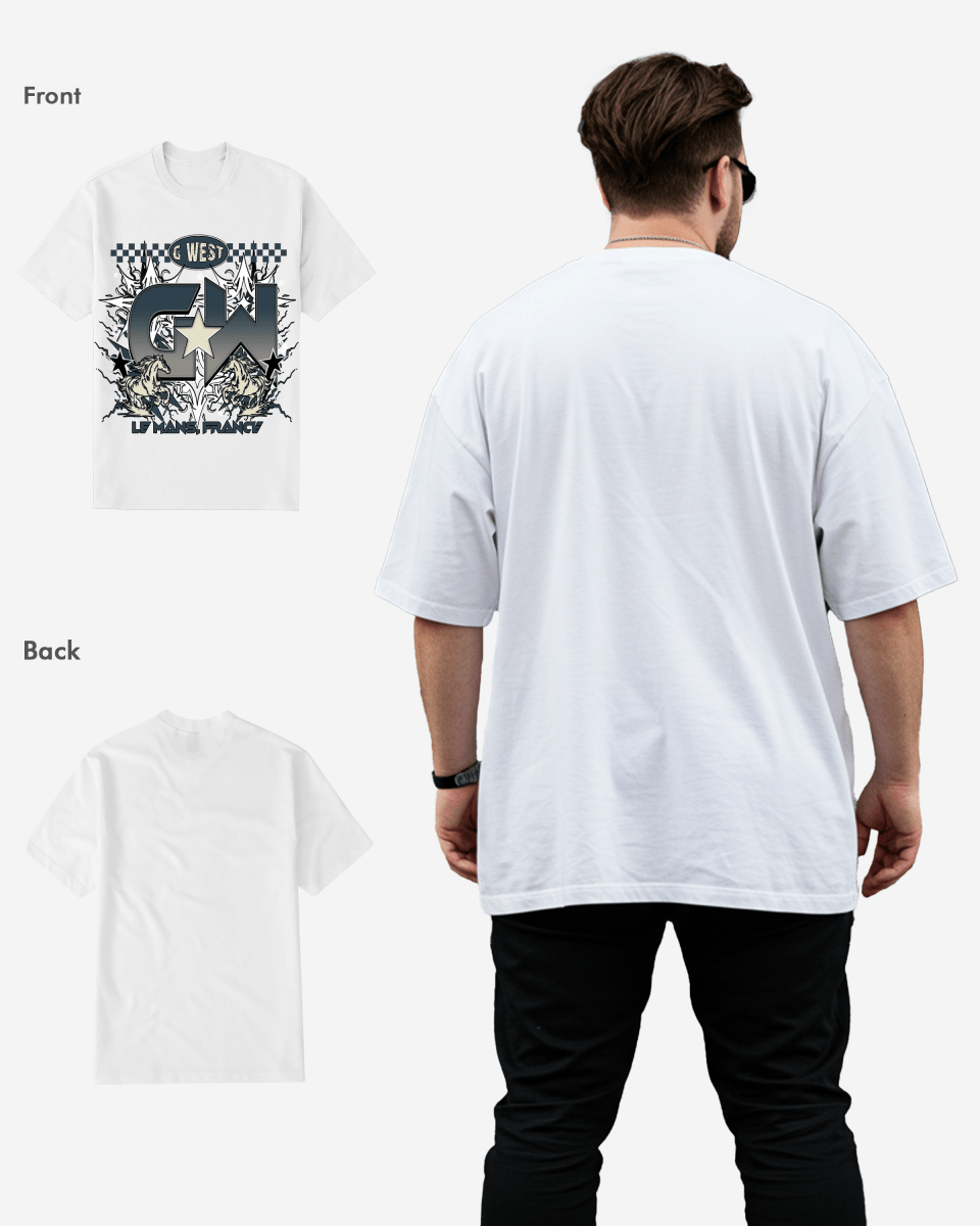 G West Le Mans France Oversized T-Shirt Mens G West