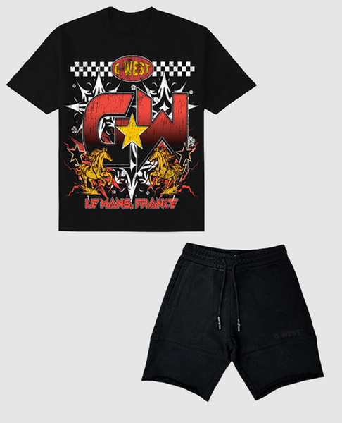 G West Le Mans France Tee & Short Set G West