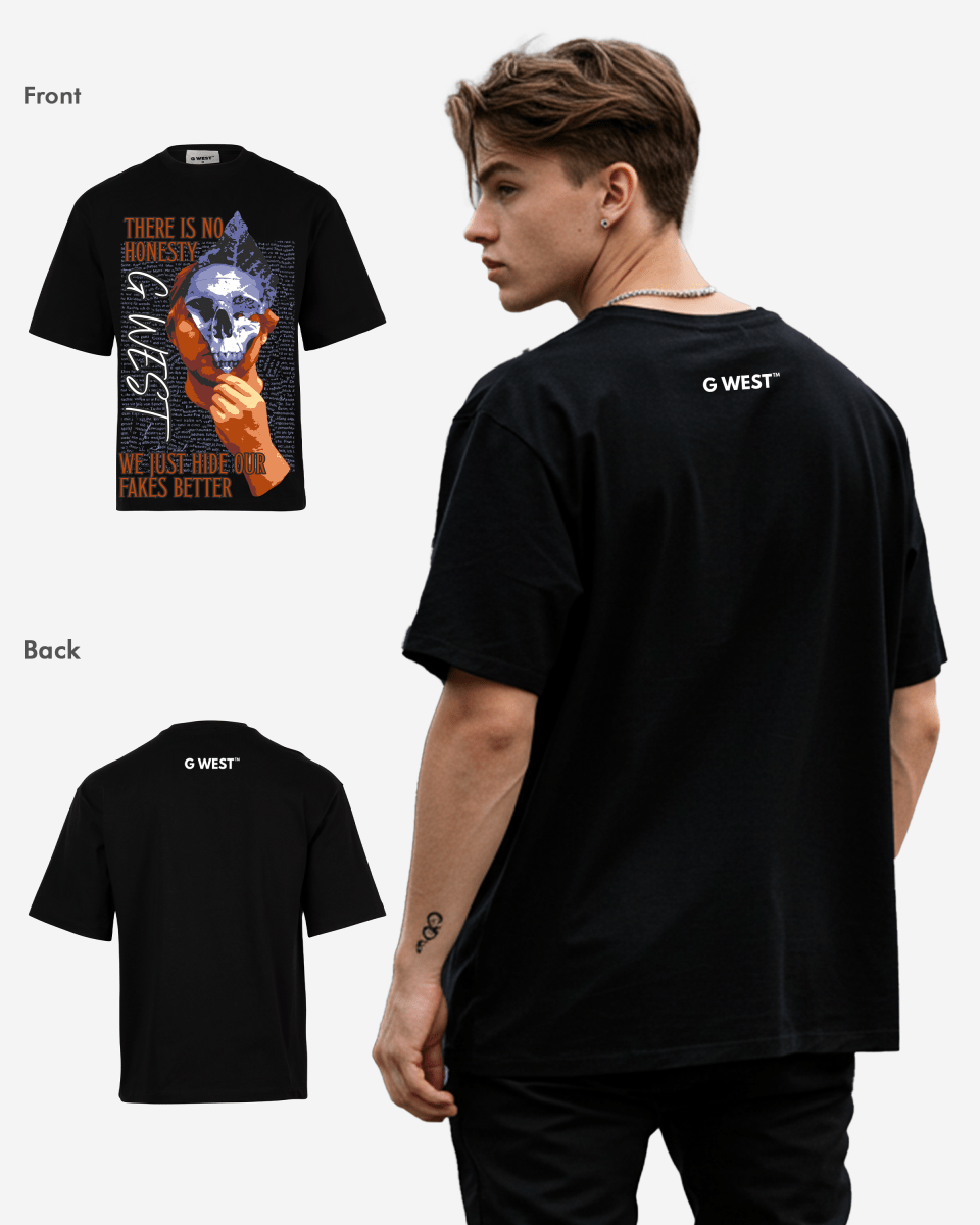 G WEST Living in the shadows Oversized T-Shirt Mens G West