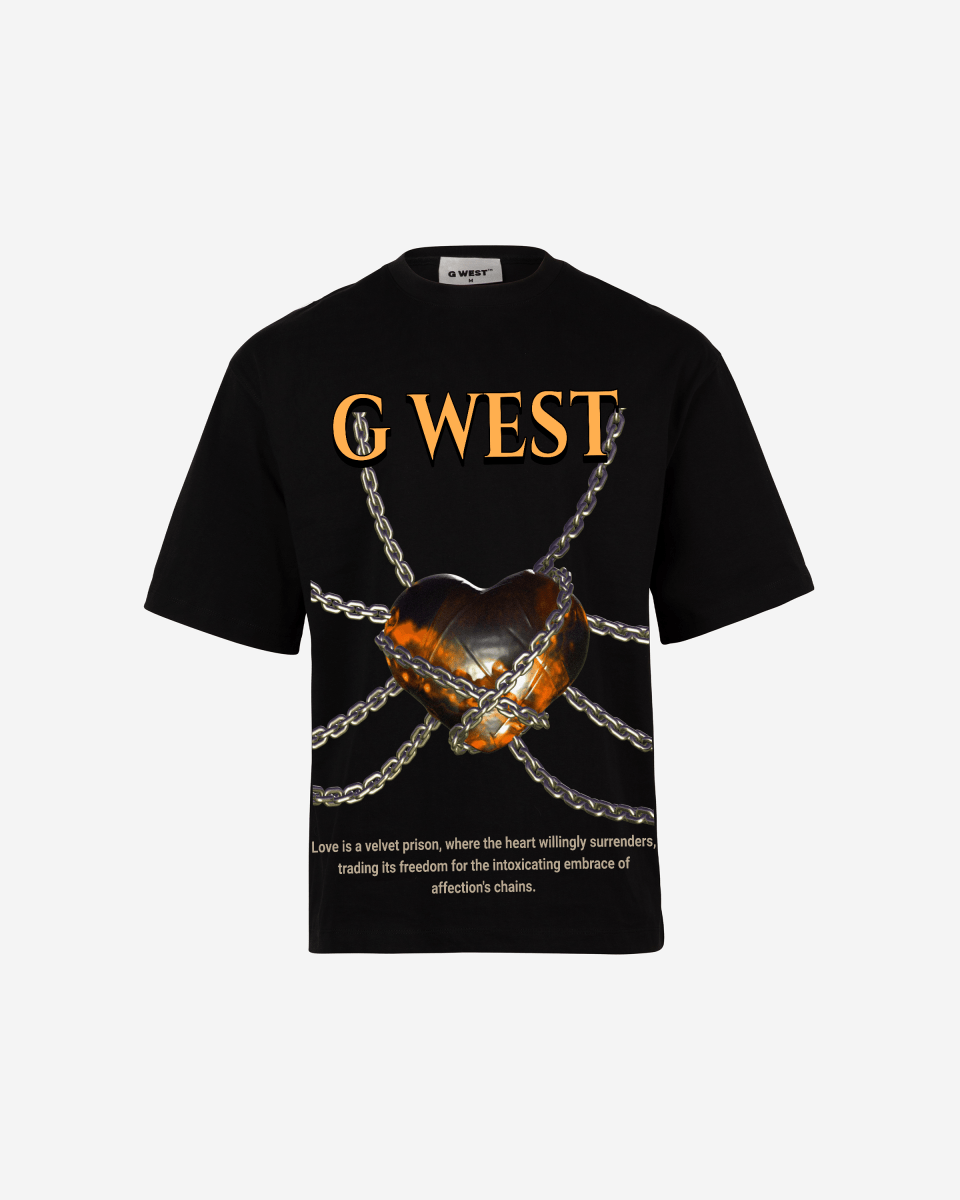 G WEST Locked in Love Oversized T-Shirt Mens G West