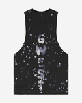 G  WEST LOGO ARMY GREY SPLATTRE BLACK TANKS G West