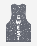 G  WEST LOGO MENS GREY TANKS G West