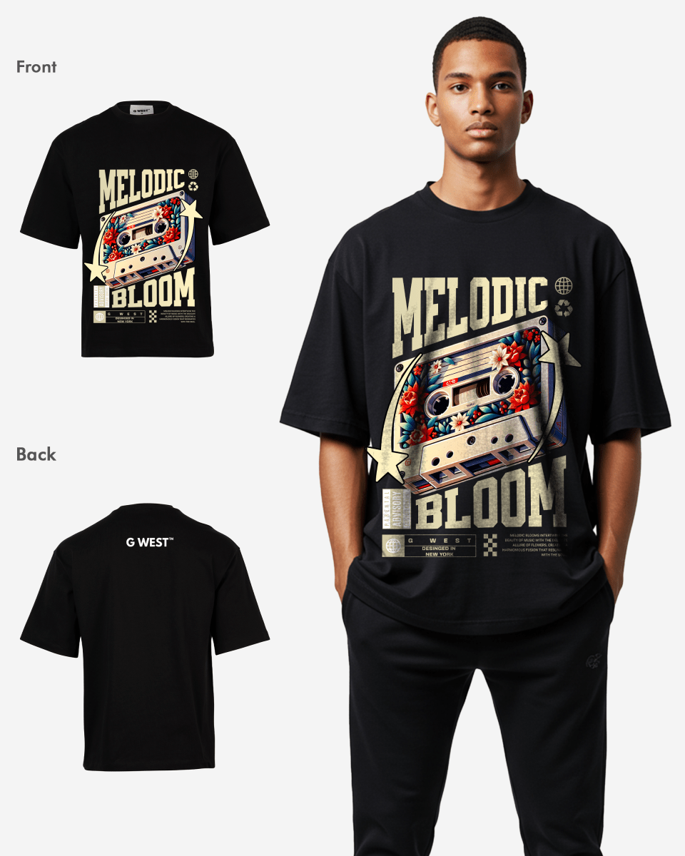G WEST MELODIC BLOOM OVERSIZED T-Shirt Mens G West