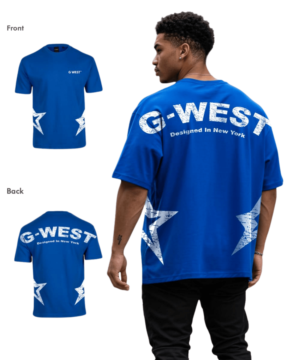 G West Mens Arch Logo Oversized Tee G West