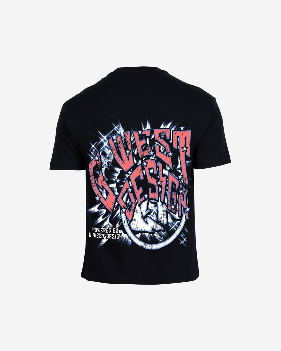 G West Mens  Chasing Dreams Premium Oversized Tee Front And Back Print G West