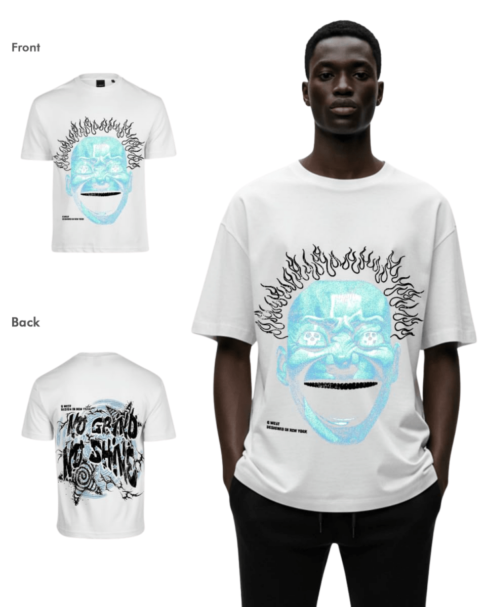 G West Mens Electrical Einstein Oversized Tee G West