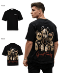 G West Mens Family Black Oversized  Tee G West