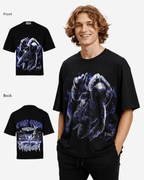 G West Mens  Galaxy Premium Oversized Tee Front And Back Print G West
