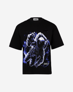 G West Mens  Galaxy Premium Oversized Tee Front And Back Print G West