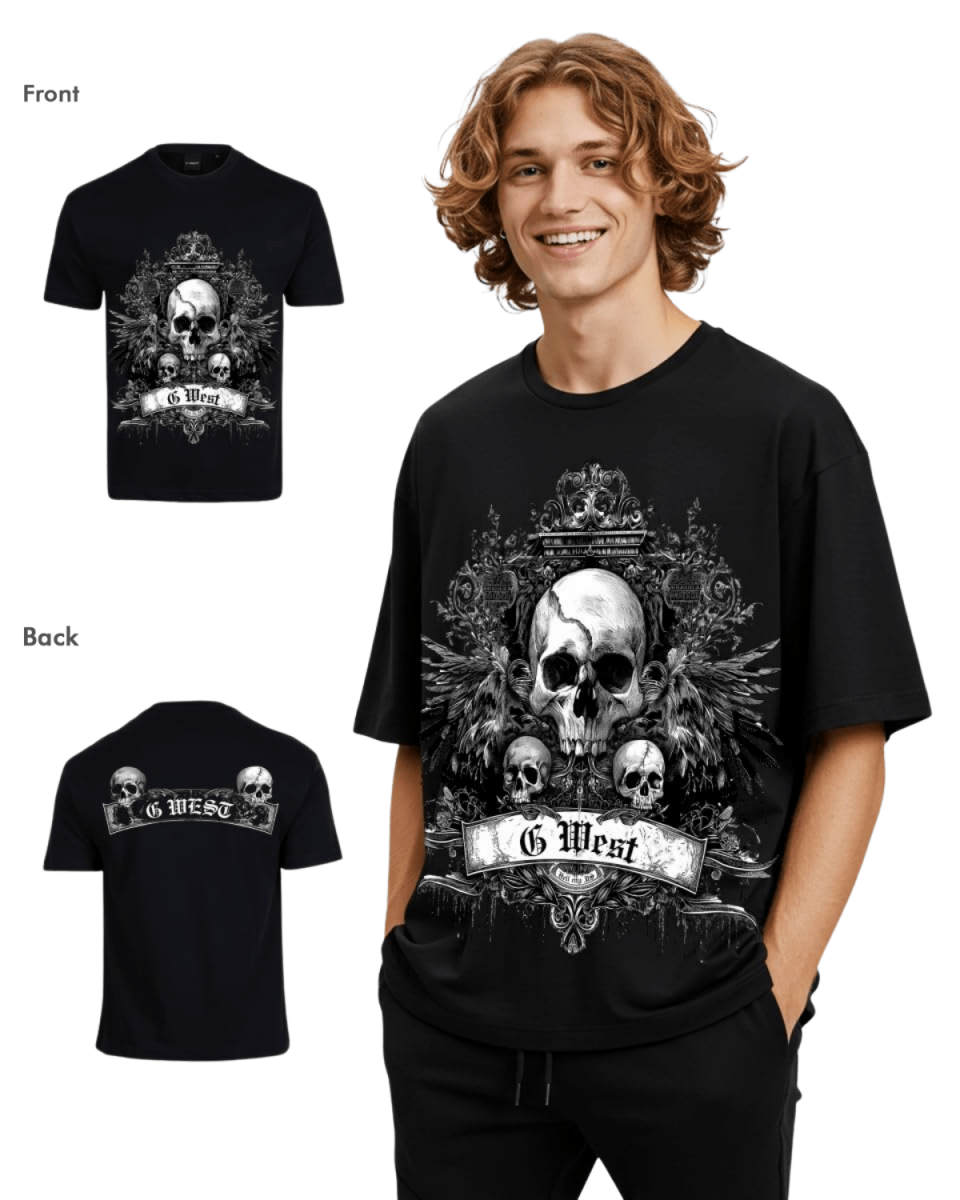 G West Mens Hell City Oversized Tee G West