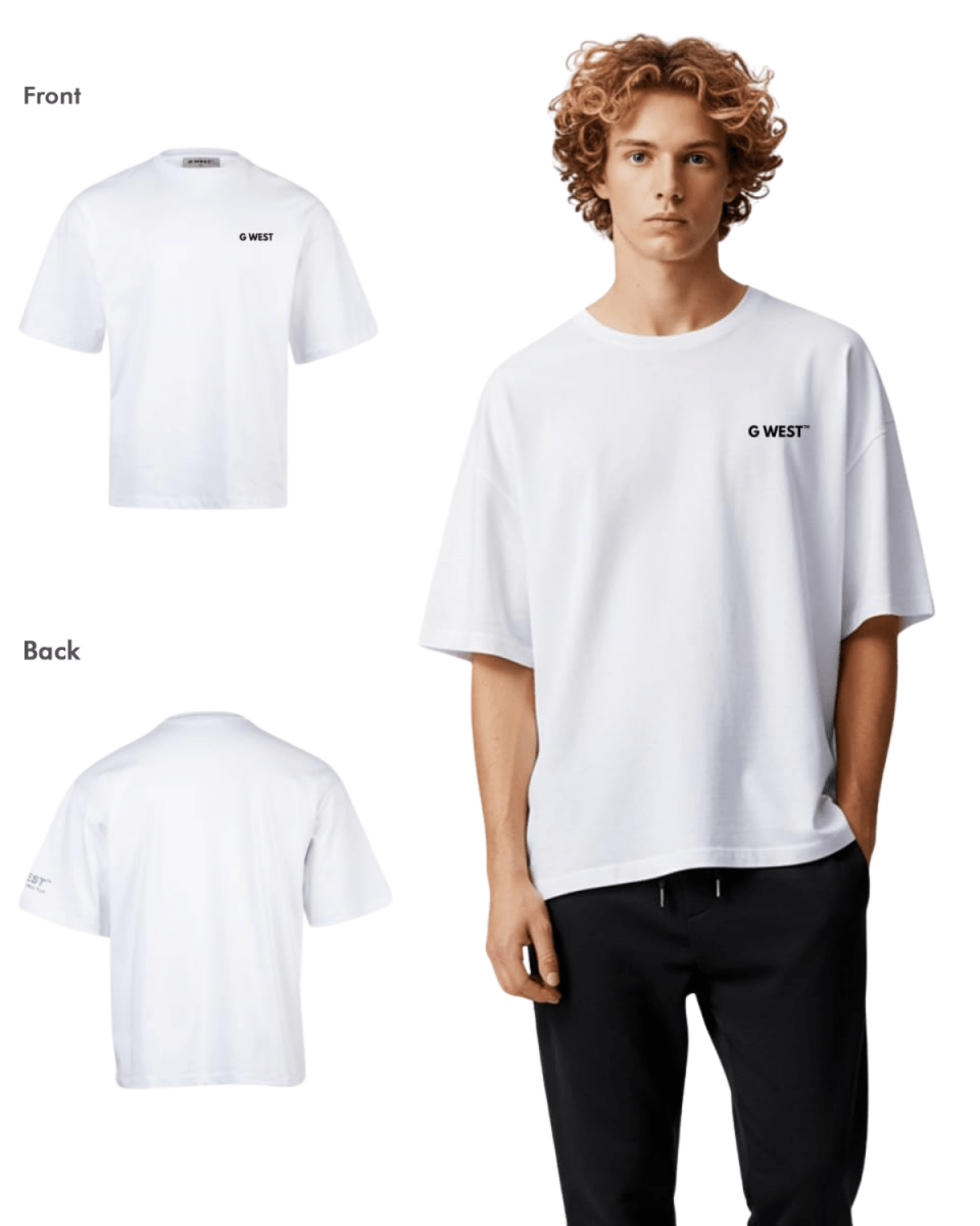 G West Mens  Logo Keep Dry Oversized Tee G West