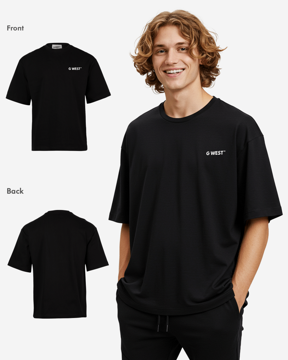 G West Mens  Logo Keep Dry Oversized Tee G West