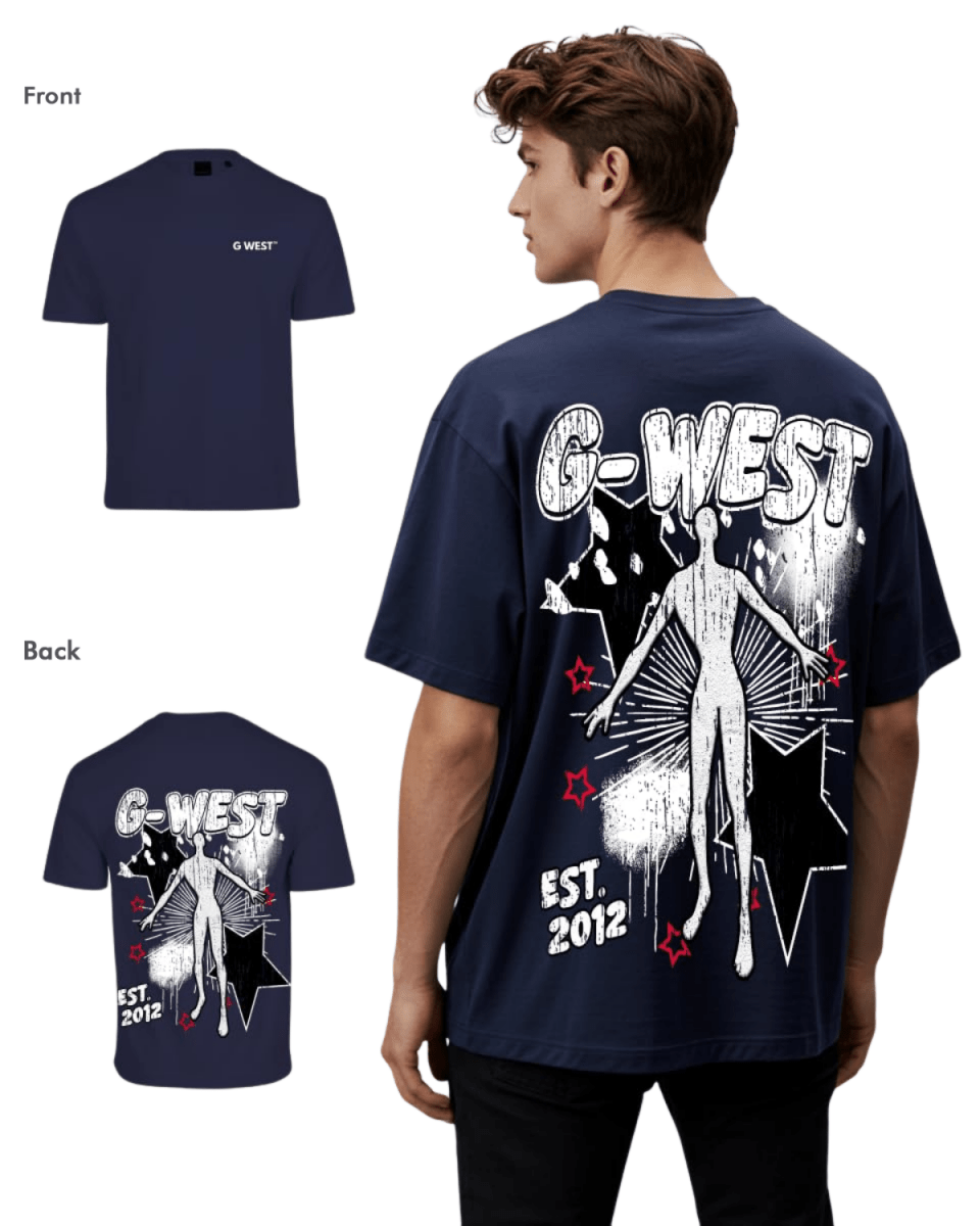 G West Mens Olympic Dazzling Dynamo Life Style Oversized Tee G West