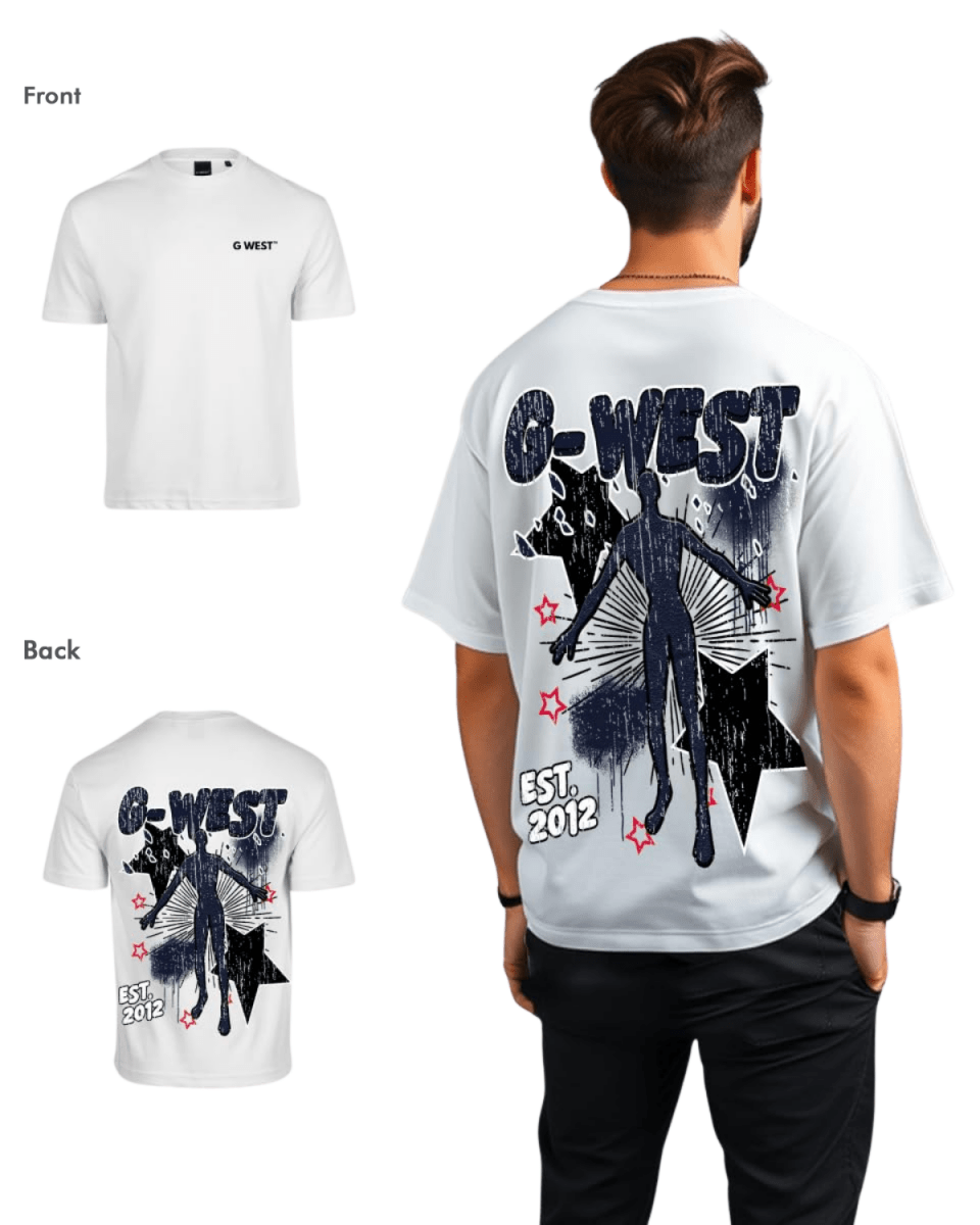 G West Mens Olympic Dazzling Dynamo Life Style Oversized Tee G West