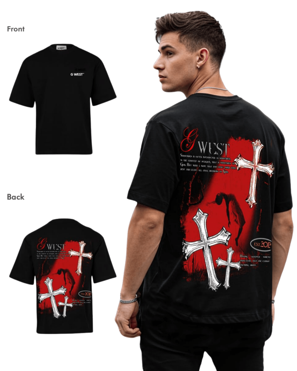 G West Mens Oversized Ascending Soul Life Style Tee  Style G West