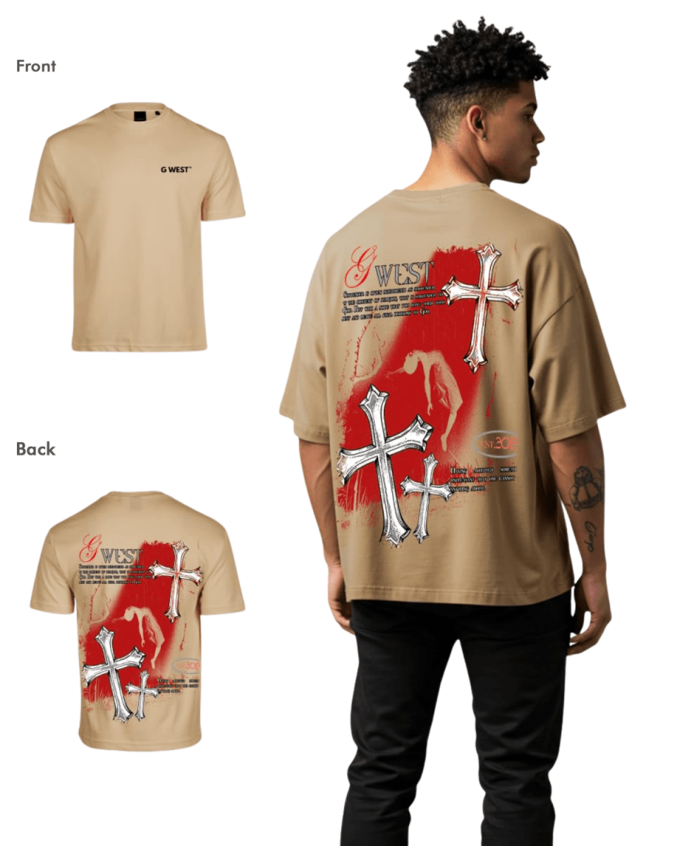 G West Mens Oversized Ascending Soul Life Style Tee  Style G West