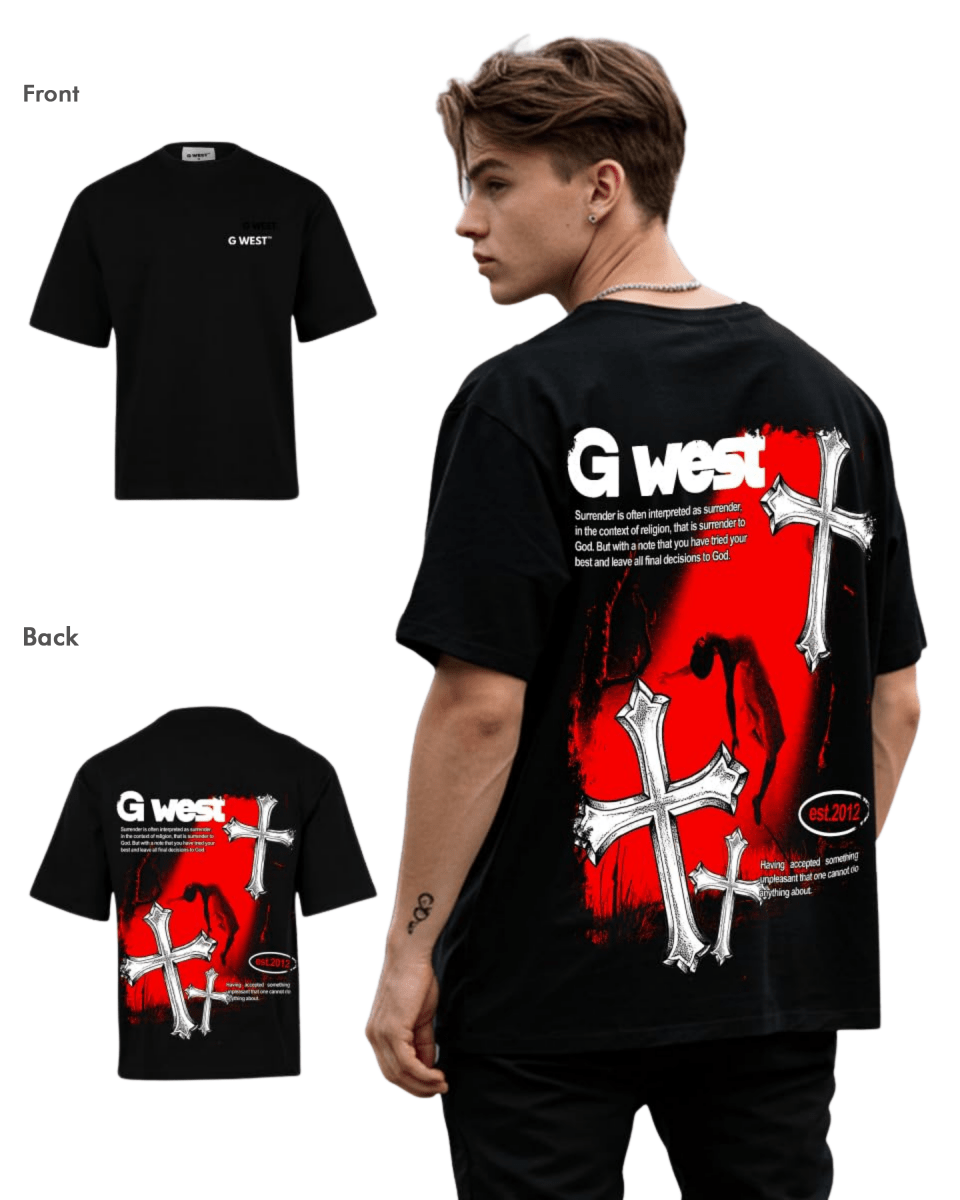 G West Mens Oversized Ascending Soul Tee G West