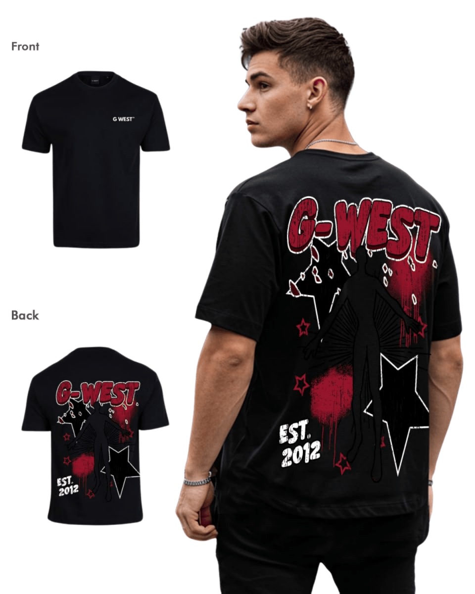 G West Mens Oversized Dazzling Dynamo Tee G West