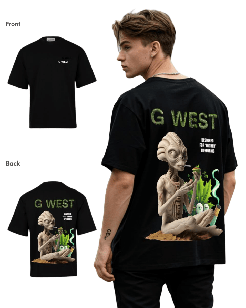 G West Mens Oversized Designed For Higher Lifeforms Tee G West