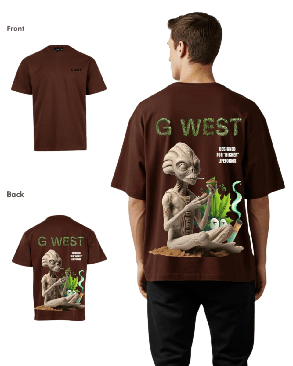 G West Mens Oversized Designed For Higher Lifeforms Tee G West