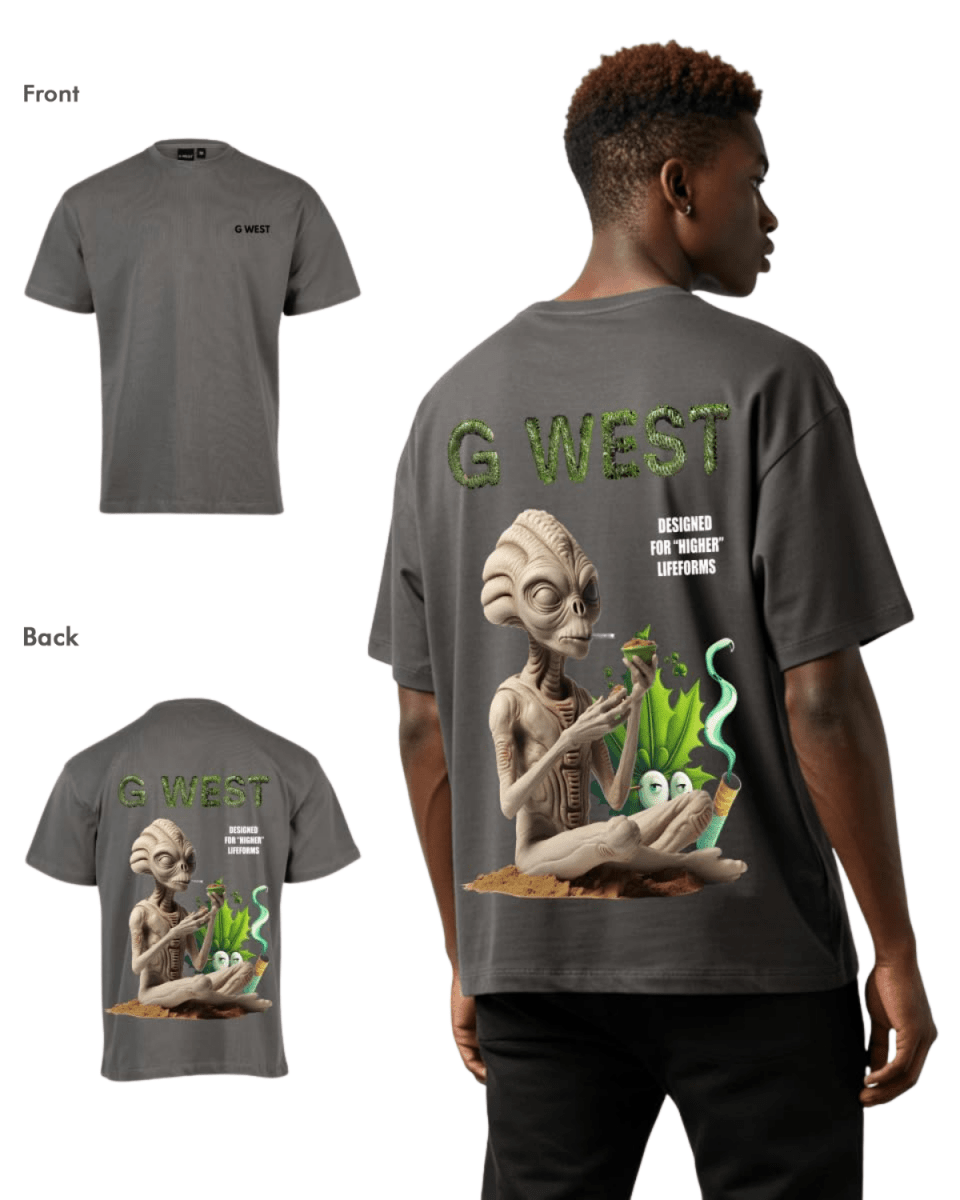 G West Mens Oversized Designed For Higher Lifeforms Tee G West