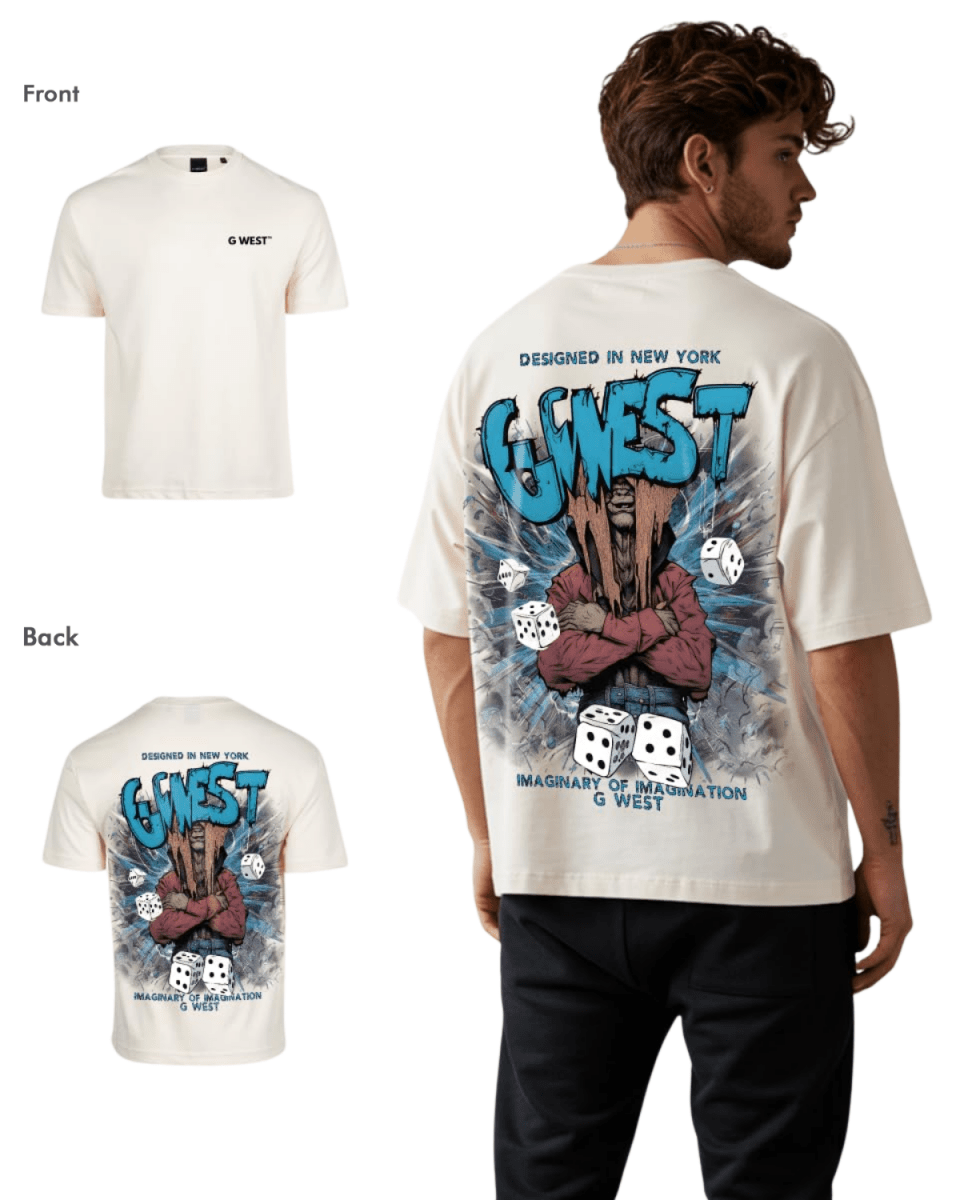 G West Mens Oversized Imagine Of Imagination Tee G West