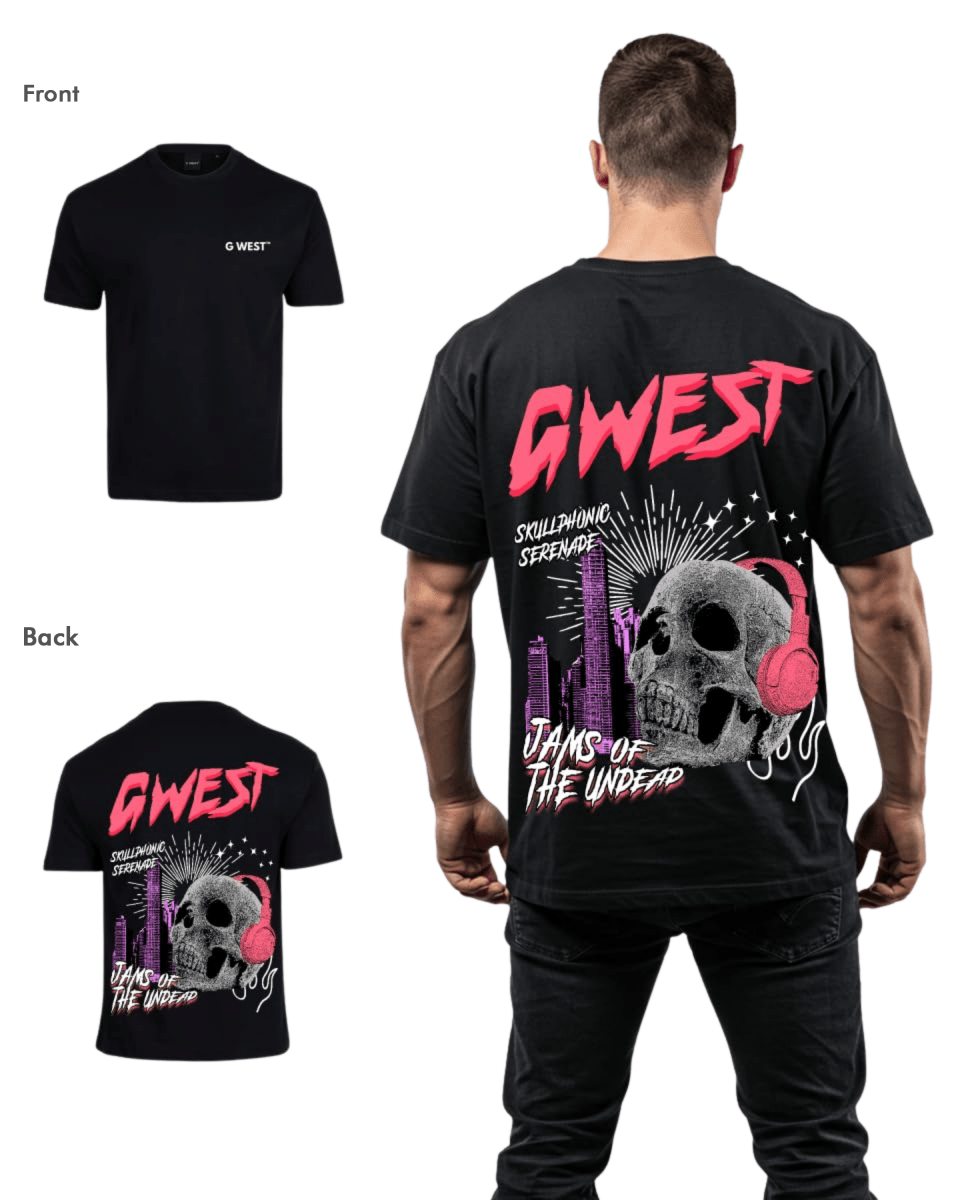 G West Mens Oversized Jams Of The Undead Tee G West