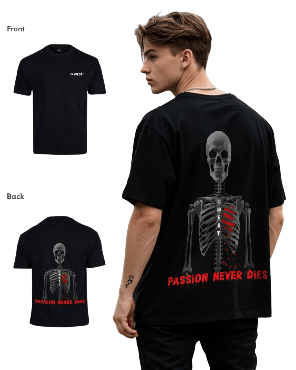 G West Mens Oversized Passion Never Dies Tee G West