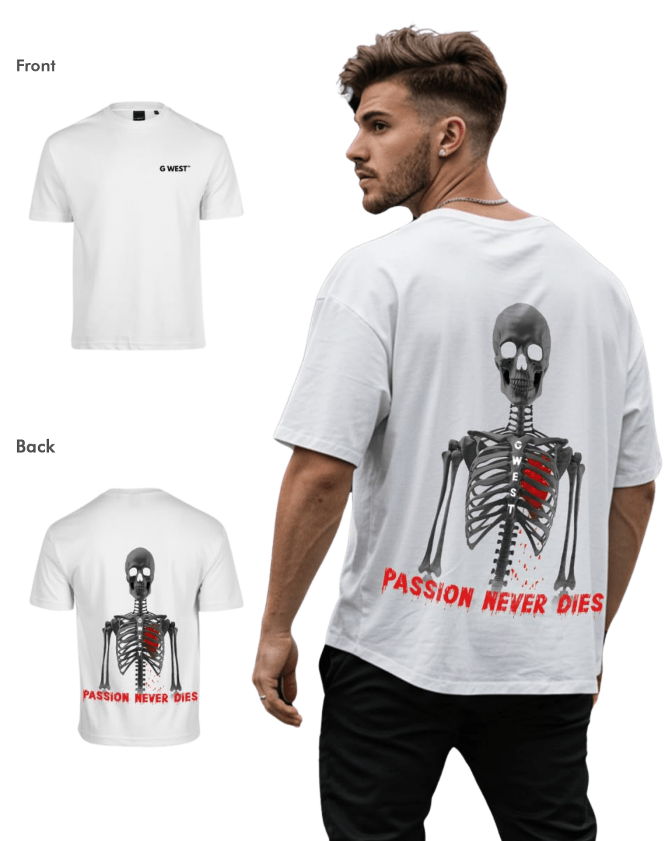G West Mens Oversized Passion Never Dies Tee G West